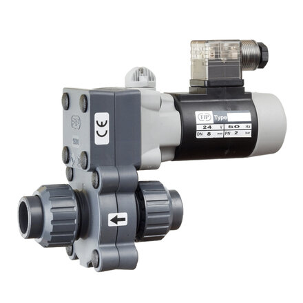 S12IV0612F024A - FIP Magneetventiel PVC-U FKM lijmmof d12 (DN6) elektrisch 24V AC