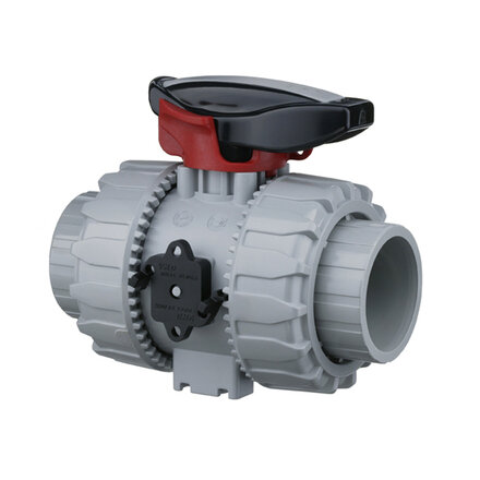 VKDIC016F - FIP 2-weg kogelkraan PVC-C VKDIC FKM lijmmof d16 (DN10)