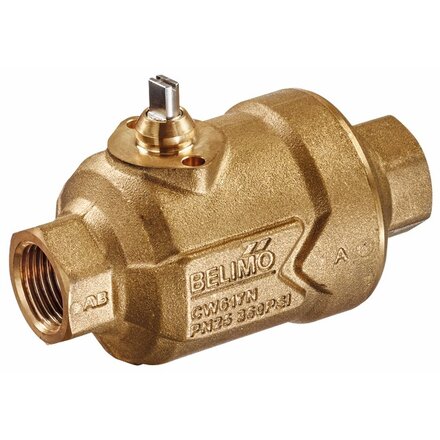 C215QP-D - Belimo PI-zoneklep (PIQCV), 2-weg, DN 15, Rp 1/2", PN 25, V'nom 420 l/h, Mediumtemperatuur -20...120°C (met aandrijving 2...90°C)