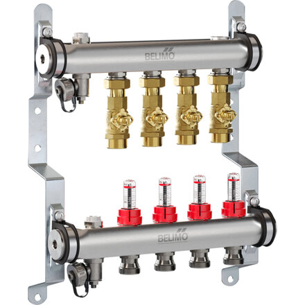 EM-ECQ-04F - Belimo Energieverdeler, Zones 4, ps 600 kPa, Mediumtemperatuur 2...70°C