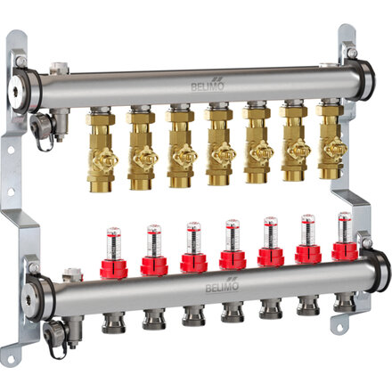 EM-ECQ-07F - Belimo Energieverdeler, Zones 7, ps 600 kPa, Mediumtemperatuur 2...70°C