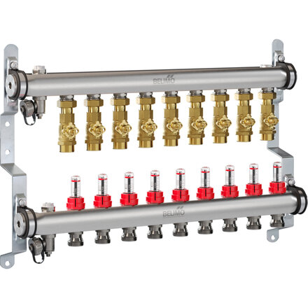EM-ECQ-09F - Belimo Energieverdeler, Zones 9, ps 600 kPa, Mediumtemperatuur 2...70°C