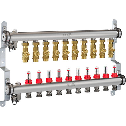 EM-ECQ-10F - Belimo Energieverdeler, Zones 10, ps 600 kPa, Mediumtemperatuur 2...70°C