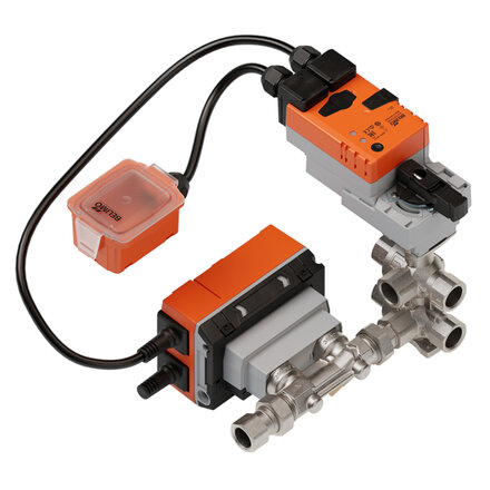 EP015R6+BAC-HH1 - Belimo Elektr. 6-weg PI-CCV EPIV, DN 15, Rp 1/2", V'nom 1500 l/h, met condensatieschakelaar, kabellengte 2 m