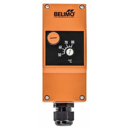 EXT-J-00734645 - Belimo Veiligheidstemperatuurbegrenzer STB, Schakelaar, 50...80°C, Capillair 1 m, Handmatige reset