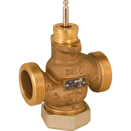 H415B - Belimo Regelafsluiter, 2-weg, DN 15, Buitendraad, G 1 1/8", PN 16, ps 1600 kPa, Kvs 4 m³/h, Mediumtemperatuur -10...120°C