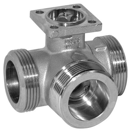 R525 - Belimo Kogelkraan omschakelaar, 3-weg, DN 25, Buitendraad, G 1 1/2", PN 40, ps 1600 kPa, Kvs 26 m³/h, Mediumtemperatuur -10...100°C