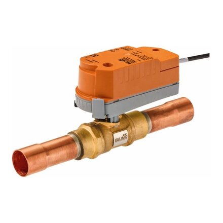 X8016M.21A2A - Belimo Regelklep met aandrijving, 0.5...10 V, 1 Nm, 15 s, 3 m, A2L, IP40, veiligheidsfunctie, DN 15, 2-weg, 16 mm, 4.8 m³/u, koper