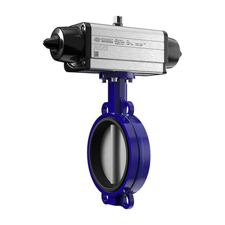 SG877XE076 - Omal Kraven vlinderklep Wafer DN250 - Pneumatisch SR - brons-aluminium disc / liner EPDM - opvolger van SG377XE76