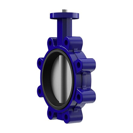V885KN076 - Omal Kraven vlinderklep LUG DN250 - Free Shaft - PN10 - gietijzer disc / liner NBR - opvolger van V385KN76