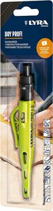 Lyra Dry Profi bouw marker met puntenslijper en clip, 1 x universele grafiet vulling 2B 2,8 mm - L4498101 