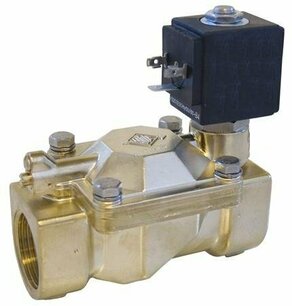 G1 1/2 - Messing magneetventiel - NC - 0,2..10 Bar