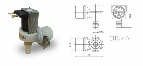 23EV109A - Ventiel enkel-haaks