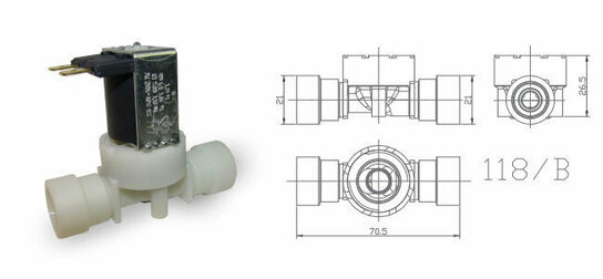 23EV118B - Ventiel enkel-recht