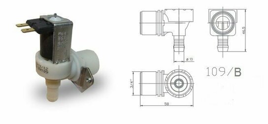 23DV109B - Ventiel enkel-haaks