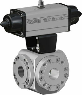 MAGNUM Split Wafer 3 ways 4 seals,3 weg, ,RVS ,  Omal Kogelkraan,pneumatisch bediend,SR,  - T - ,T Port,G1/2 - DN15 / ANSI 150 SM604101ABA0AAQNV000AFHA0
