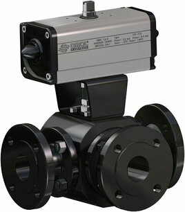 Thor Split Body 3 ways 4 seals,3 weg,  carbon steel, LF2  Omal Kogelkraan,pneumatisch bediend,DA,  - T - ,T Port,G3/4 - DN20 / ANSI 150 DT305104CBA0AHQNV00BAFGA0