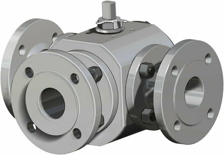 Thor Split Body 3 ways 4 seals,3 weg,  ,RVS ,  Omal Kogelkraan,hand bediend, - T - ,T Port,G1 1/2 - DN40 / pn 16-40,16, LT308F03ABA0AEQNV000