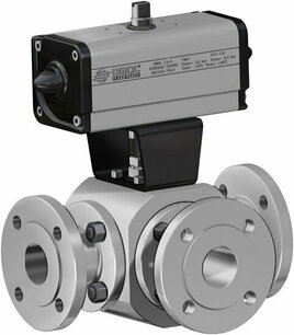 Thor Split Body 3 ways 4 seals,3 weg,  ,RVS ,  Omal Kogelkraan,pneumatisch bediend,DA,  - T - ,T Port,G3/4 - DN20 / ANSI 150 DT305104ABA0ADQNV000AFGA0