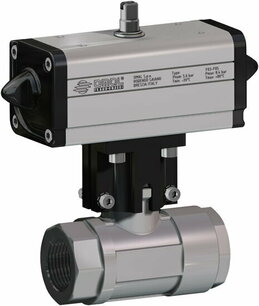 V113 ,Messing, Omal Kogelkraan,pneumatisch bediend,DA,  - G3/8 - DN10 / PN 210 DG113H003