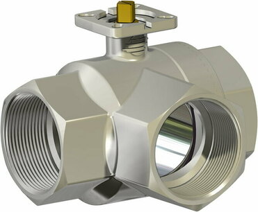 V153 ,L Port,Messing, Omal Kogelkraan,hand bediend, - G3/4 - DN20 / PN 16 L153N205G