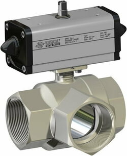 V153 ,L Port,Messing, Omal Kogelkraan,pneumatisch bediend,DA,  - G1 - DN25 / PN 16 DG153H006