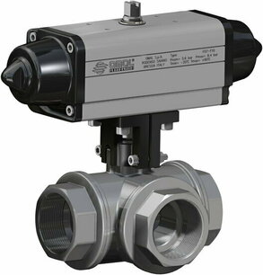 V161 ,Messing, Omal Kogelkraan,pneumatisch bediend,SR,  ,L port ,- G2 - DN50 / PN 16 SG161H009