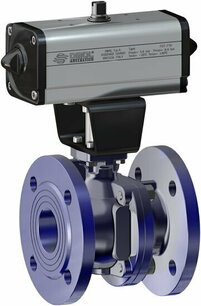 V216 ,Gietijzer, Omal Kogelkraan,pneumatisch bediend,DA,  - G3 - DN80 / PN 16 DG216H071