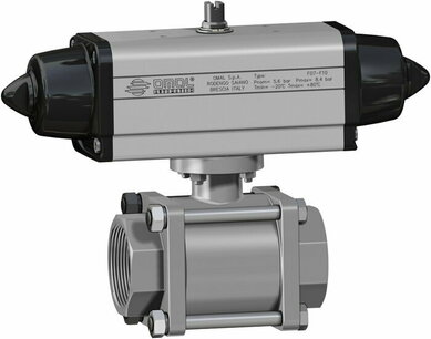 V420 ,RVS ,  Omal Kogelkraan,pneumatisch bediend,SR,  with ,butt-weld,BW, valve - G3/4 - DN20 / PN 40 SG420H095