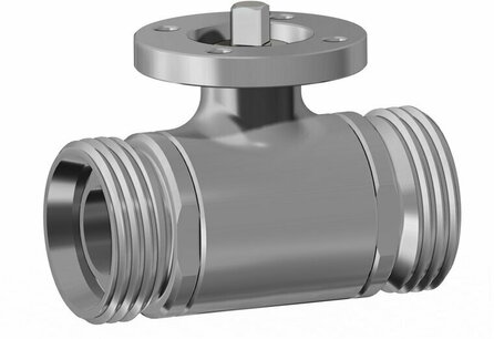 V434 ,RVS ,din 11851,  Omal Kogelkraan,free shaft, - G3/8 - DN10 ,63,Bar/ pn 63, V434H633