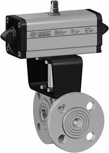 V445 ,RVS ,  Omal Kogelkraan,pneumatisch bediend,DA,  - G1/2 - DN15 / PN 40 DG445H064