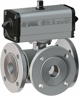 V460-V461 ,RVS ,  Omal Kogelkraan,pneumatisch bediend,DA,  ,T port ,- G1 1/2 - DN40 / PN 40 DG460H068