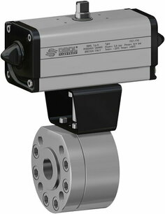 Magnum Split Wafer ,rvs ,  Omal Kogelkraan,pneumatisch bediend,DA,  - G1/2 - DN15 / ANSI 600 DM404401ABA0AAMRV000AFCA0