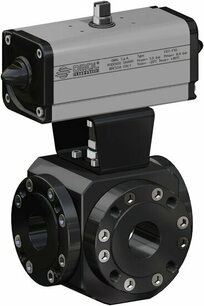 MAGNUM Split Wafer 3 ways 4 seals,3 weg, carbon steel, LF2  Omal Kogelkraan,pneumatisch bediend,DA,  - L - ,L Port,G1 - DN25 / pn 16-40,16, DM506F00CBA0AAQNV00BAFGA0