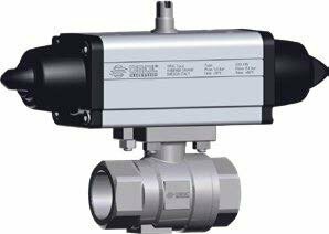 Kogelkraan, 2 weg, Pneumatisch bediend ,G1/2 - DN15, VS 2 PZ. ,RVS,ISO 7/1, + ,SR,SRN 15 S430H404