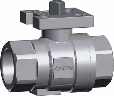 Kogelkraan, 2 weg, Free Shaft ,G2 - DN50, VS 2 PZ. ,RVS,ISO 7/1, V430H409
