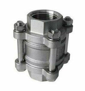 C303 - RVS Terugslagklep  3-delig PN63 - Veer