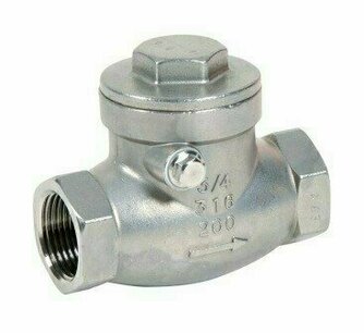 C330 - RVS PN25 - Scharnierend terugslagklep