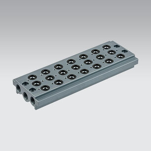 Basisplaat 0223000701  VERZAMELLIJST 7 POSITIES 1/8'' Serie 70 1/8''