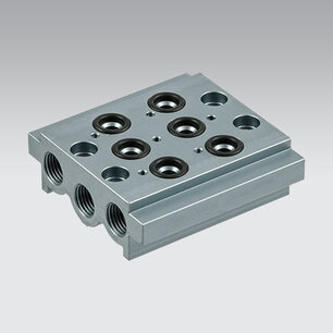 Basisplaat 0224000201  VERZAMELLIJST 2 POSITIES 1/4'' Serie 70 1/4''