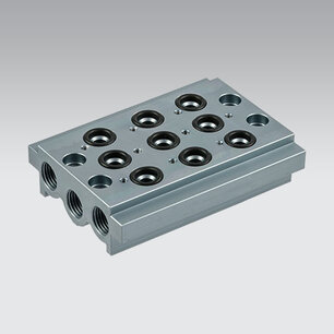 Basisplaat 0224000301  VERZAMELLIJST 3 POSITIES 1/4'' Serie 70 1/4''