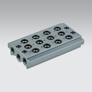 Basisplaat 0224000401  VERZAMELLIJST 4 POSITIES 1/4'' Serie 70 1/4''