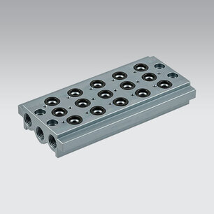 Basisplaat 0224000501  VERZAMELLIJST 5 POSITIES 1/4'' Serie 70 1/4''