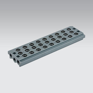 Basisplaat 0224000901  VERZAMELLIJST 9 POSITIES 1/4'' Serie 70 1/4''