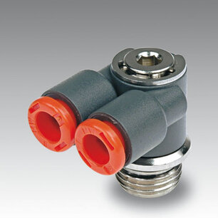 Push-in koppeling 2L25005  RL25 LTRL. BANJO KUNSTST. 6 X 1/4 RL25