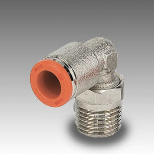 Push-in koppeling 2L31C12  RL31 KNIE 8X3/8 DRAAIBAAR CONISCH RL31/C