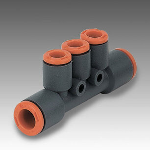 Push-in koppeling 2L44001  RL44 MEERVOUDIG ''T'' 6MM IN-4MM UIT RL44