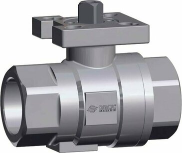 Kogelkraan, 2 weg, Hand bediend ,G1 1/4 - DN32, VS 2 PZ. ,RVS,NPT, C/L L430H507
