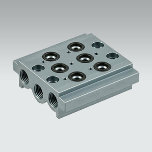 Basisplaat 0223000201  VERZAMELLIJST 2 POSITIES 1/8'' Serie 70 1/8''