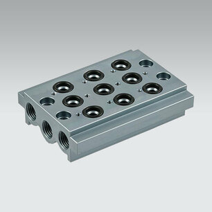 Basisplaat 0223000301  VERZAMELLIJST 3 POSITIES 1/8'' Serie 70 1/8''